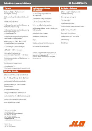 Колесни повдигачи с подвижна стрела JLG M400AJPN