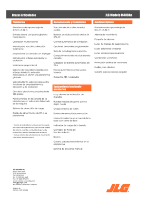 Колесни повдигачи с подвижна стрела JLG M400AN