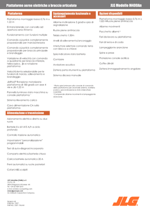 Колесни повдигачи с подвижна стрела JLG M400AN