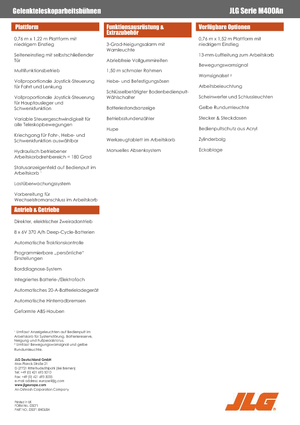 Колесни повдигачи с подвижна стрела JLG M400AN