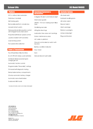 Колесни ножични автовишки JLG M4069LE