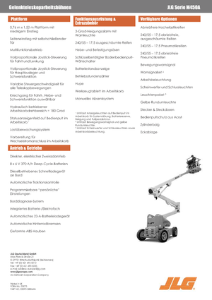 Колесни повдигачи с подвижна стрела JLG M450A