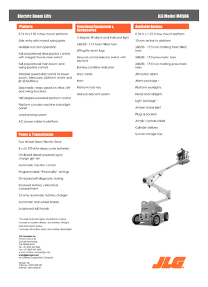 Колесни повдигачи с подвижна стрела JLG M450A