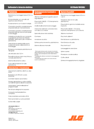 Колесни повдигачи с подвижна стрела JLG M450AJ