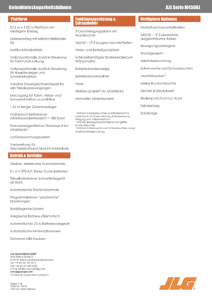 Колесни повдигачи с подвижна стрела JLG M450AJ