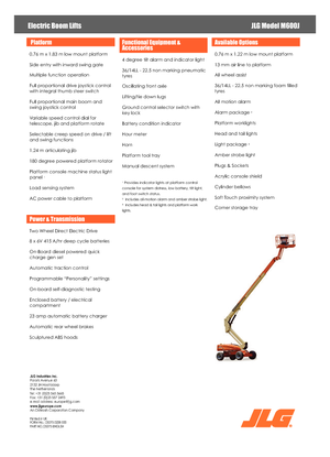 Колесни телескопични подемници JLG M600JA