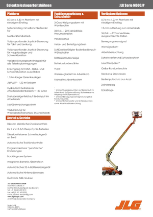 Колесни телескопични подемници JLG M600JP