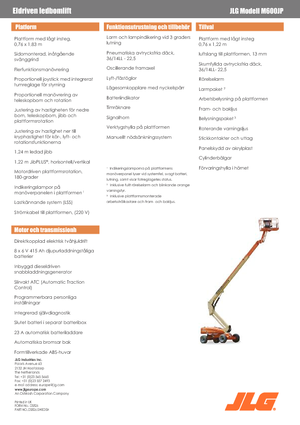 Колесни телескопични подемници JLG M600JP