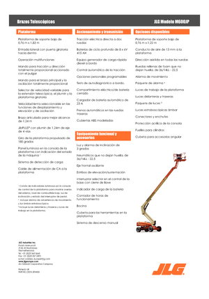 Колесни телескопични подемници JLG M600JP