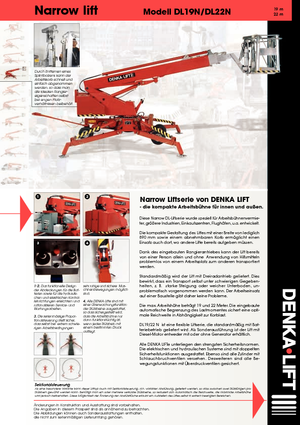 Колесни телескопични подемници Denka-Lift - Rothlehner Narrow DL 22 N