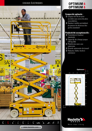 Колесни ножични автовишки Haulotte Optimum 8