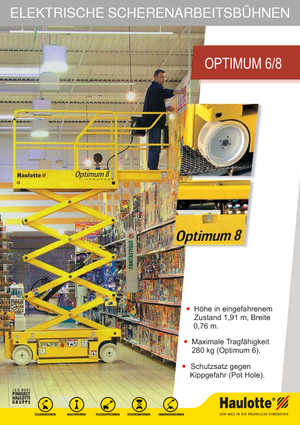 Колесни ножични автовишки Haulotte Optimum 8