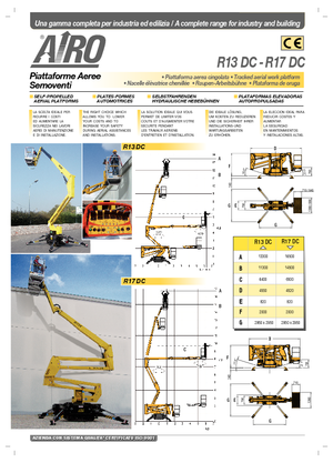 Пълзящи повдигачи с подвижна стрела AIRO R 13 DC