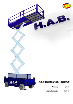 Колесни ножични автовишки HAB S 130-18 D 4WD S