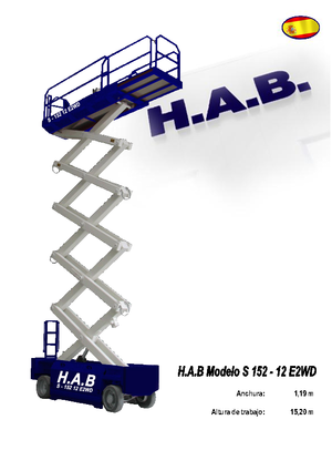 Колесни ножични автовишки HAB S 152-12 E 2WD S