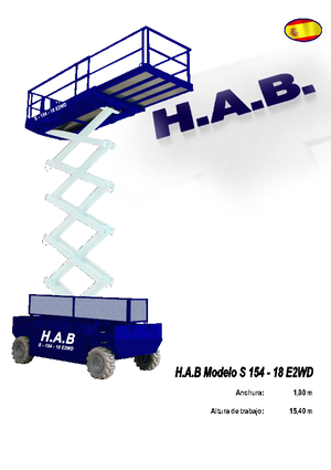 Колесни ножични автовишки HAB S 154-18 E 2WD