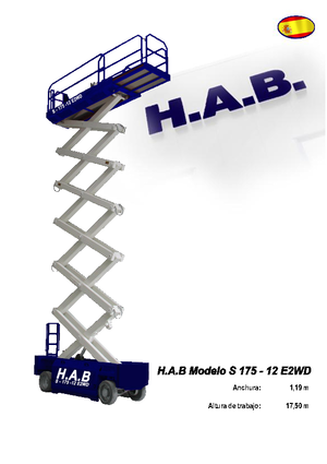 Колесни ножични автовишки HAB S 175-12 E 2WD