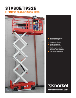 Колесни ножични автовишки Snorkel S1930E
