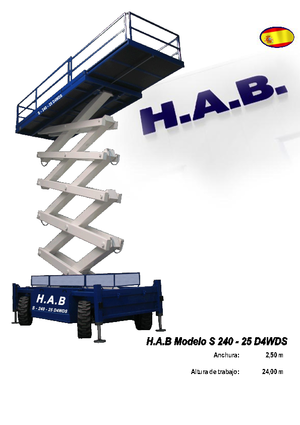 Колесни ножични автовишки HAB S 240-25 D 4WD S