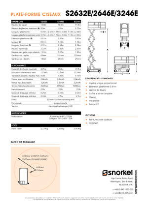 Колесни ножични автовишки Snorkel S3246E