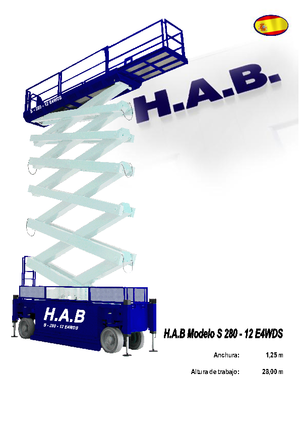 Колесни ножични автовишки HAB S 280-12 E 4WD S