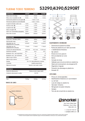 Колесни ножични автовишки Snorkel S 4390 RT
