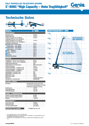 Колесни телескопични подемници Genie S-60 HC