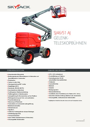 Колесни повдигачи с подвижна стрела Skyjack SJ 51 AJ