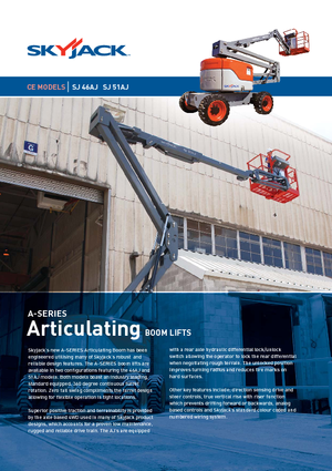 Колесни повдигачи с подвижна стрела Skyjack SJ 51 AJ