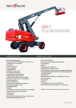 Колесни телескопични подемници Skyjack SJ 86 T