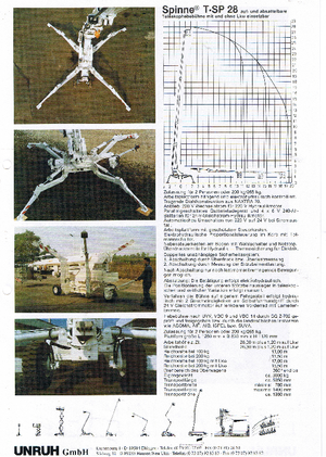 Колесни телескопични подемници Unruh Spinne ® TSP 28