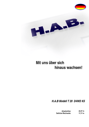 Колесни телескопични подемници HAB T 20 D 4WD K5