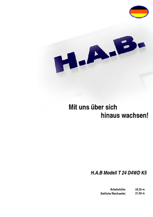 Колесни телескопични подемници HAB T 24 D 4WD K5