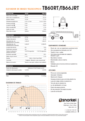 Колесни телескопични подемници Snorkel T60RT