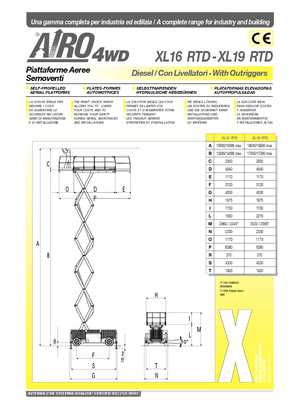 Колесни ножични автовишки AIRO XL 19 RTD