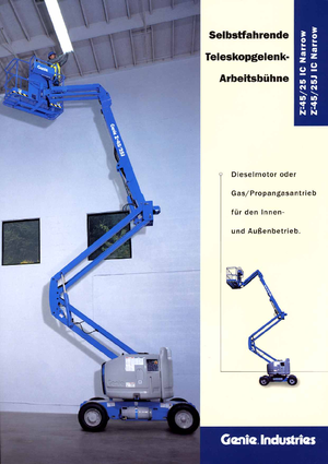 Колесни повдигачи с подвижна стрела Genie Z 45/25 J IC Narrow