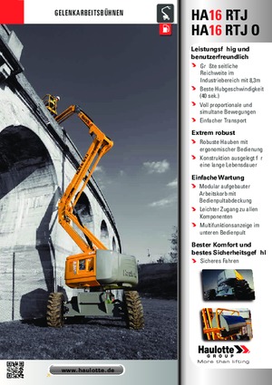 Колесни повдигачи с подвижна стрела Haulotte HA16 RTJ