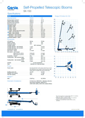 Колесни телескопични подемници Genie SX-150