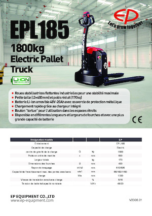 Пешеходна палетна количка EP EPL185