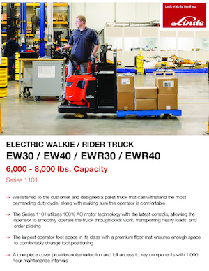 Пешеходна палетна количка Linde EW40