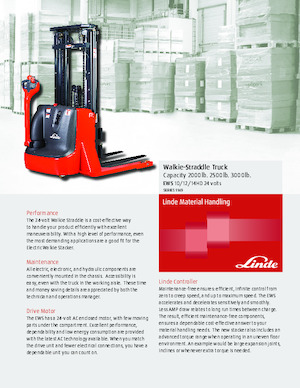Пешеходна палетна количка Linde EWS10