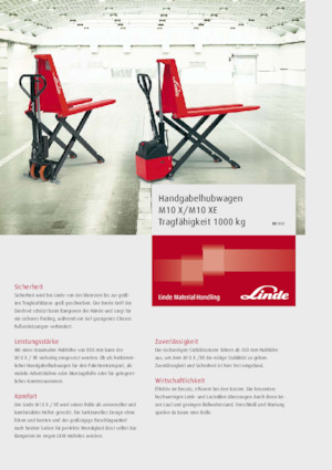 Пешеходна палетна количка Linde M10X