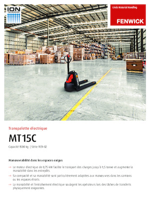 Пешеходна палетна количка Linde MT15C