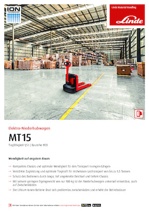 Пешеходна палетна количка Linde MT15