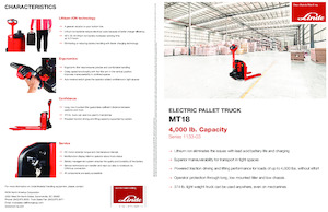 Пешеходна палетна количка Linde MT18