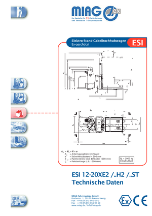 Палетни колички с платформа за повдигане на палети Miag ESI 20 XE 2