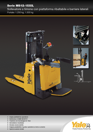 Палетни колички с платформа за повдигане на палети Yale MS12X