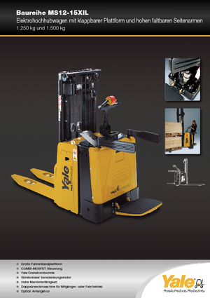 Палетни колички с платформа за повдигане на палети Yale MS12X