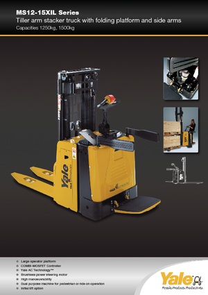Палетни колички с платформа за повдигане на палети Yale MS12X