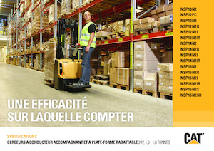 Палетни колички с платформа за повдигане на палети Caterpillar NSP16N2(I)R